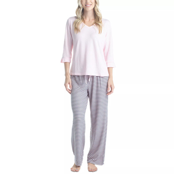 Women's 3/4 Sleeve Top & Boot-Cut Pajama Pants Set