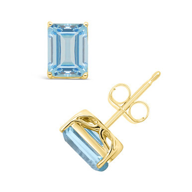 Topaz (4 ct. t.w.) Stud Earrings in 14K Yellow Gold