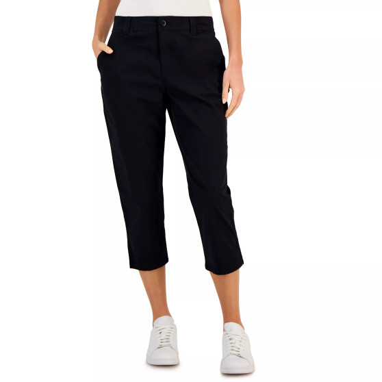 Petite Mid-Rise Split-Hem Capri Pants, Created for Macy's