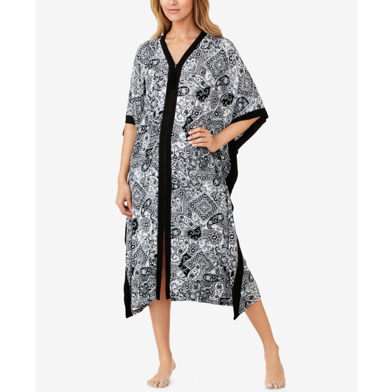 Zip-Front Printed Caftan