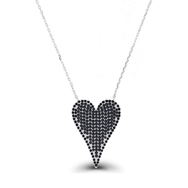 Cubic Zirconia Heart Necklace (2 3/8 ct. t.w.) in Sterling Silver