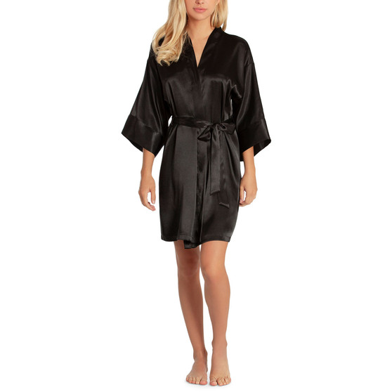 Women's Short Satin Wrap Robe Lingerie