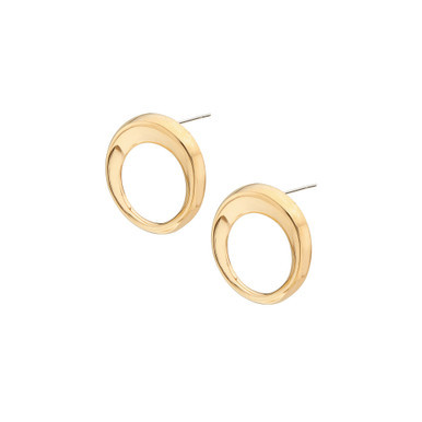 24K Gold-Plated Kaya Open Stud Earrings