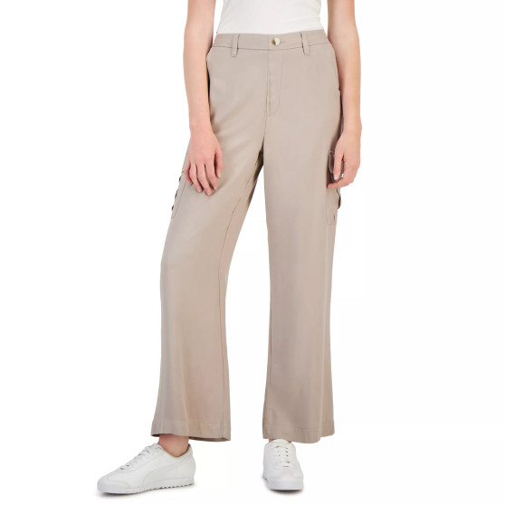Juniors' Cargo Wide-Leg Utility Trousers