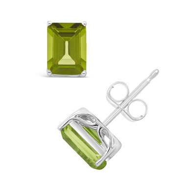 Peridot (3-3/8 ct. t.w.) Stud Earrings in Sterling Silver
