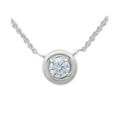 Cubic Zirconia Framed 16" Pendant Necklace, Created for Macy's