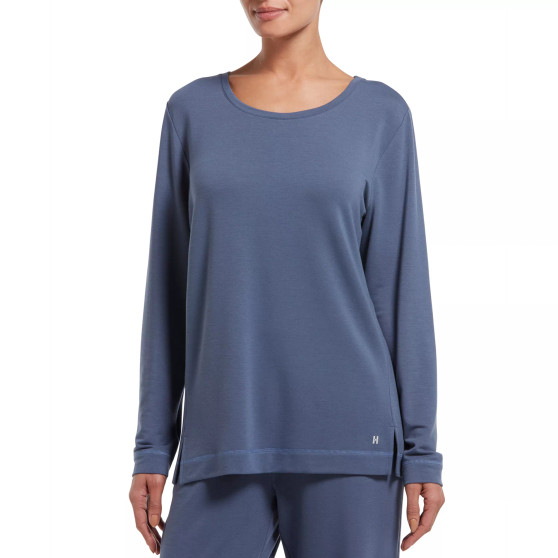 Plus Size Solid Long Sleeve Lounge T-Shirt