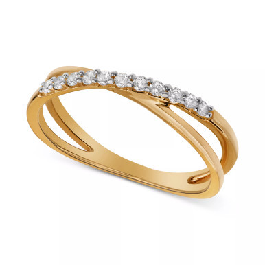 Diamond Crisscross Ring (1/5 ct. t.w.)