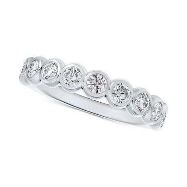 Diamond Bezel Diamond Stackable Ring (3/4 ct. t.w.) in 14k White or Yellow Gold