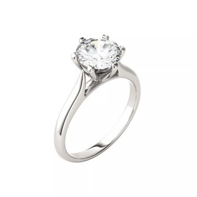 Moissanite Solitaire Engagement Ring 1-1/2 ct. t.w. Diamond Equivalent in 14k White Gold or 14k Yellow Gold