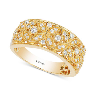 Vanilla® Deco Estate™ Gold Diamond (3/8 ct. t.w.)  Band in 14k Gold