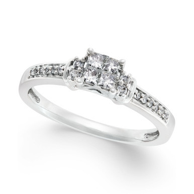 Diamond Promise Ring in 10k White gold (1/4 ct. t.w.)