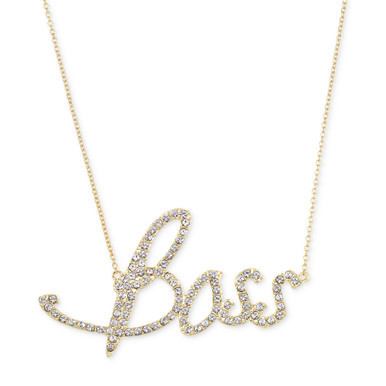 Crystal Boss Pendant Necklace in 18k Gold over Sterling Silver
