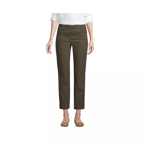 School Uniform Women's Petite Mid Rise Pull On Knockabout Chino Crop Pants