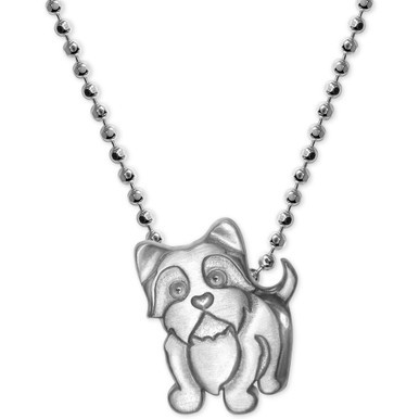Yorkie Pendant Necklace in Sterling Silver
