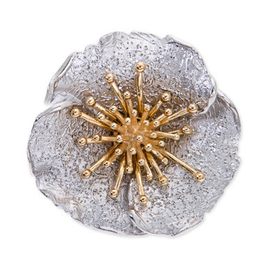 Two-Tone Hibiscus Flower Statement Ring, Created for Macy's