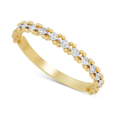 Textured Illusion Narrow Stack Ring in 10k Two-Tone Gold, Created for Macy's