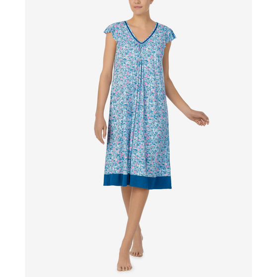 Women's Short Sleeve Midi Ballet Nightgown with Soft Bra