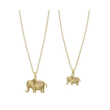 Women's Elephant Shape Pendant Necklace Set