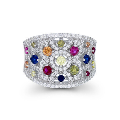 Cubic Zirconia Graduated Ring