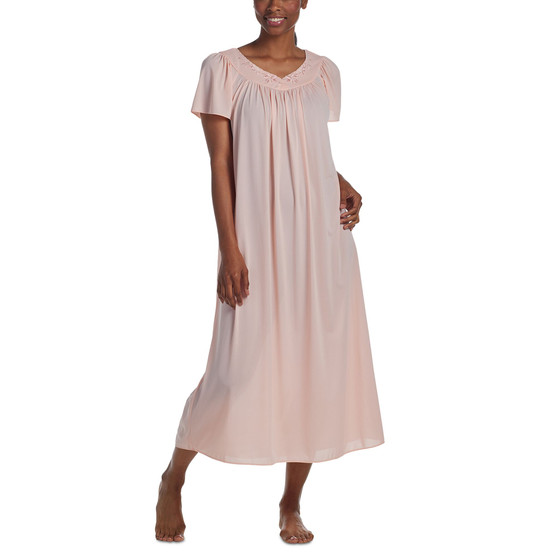 Plus Size Tricot Flutter Sleeve Long Gown