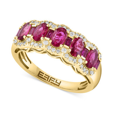 EFFY® Ruby (1-1/4 ct. t.w.) & Diamond (1/4 ct. t.w.) Ring in 14k Gold
