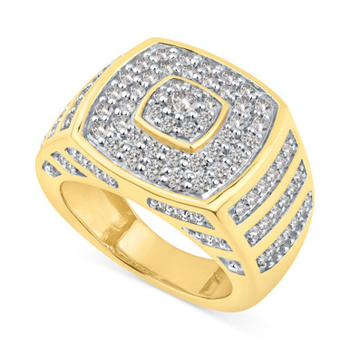 Men's Diamond Multi-Cluster Statement Ring (2 ct. t.w.) in 10k Gold