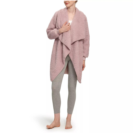Women's Rib Knit Cuff Open Front with Cascading Cardigan
