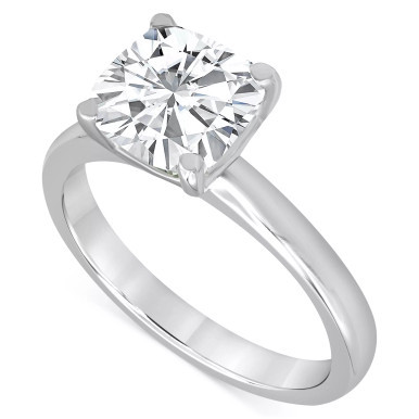 Certified Lab Grown Diamond Cushion-Cut Solitaire Engagement Ring (4 ct. t.w.) in 14k Gold