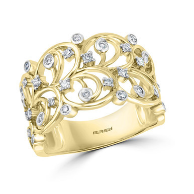 EFFY® Diamond Filigree Openwork Statement Ring (1/4 ct. t.w.) in 14k Gold