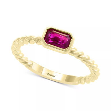 EFFY® Ruby (5/8 ct. t.w.) Ring in 14k Yellow Gold (Also Available in Emerald)