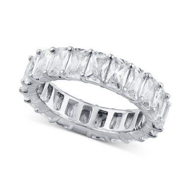Diamond Emerald-Cut Eternity Band (4 ct. t.w.) in 14k White Gold