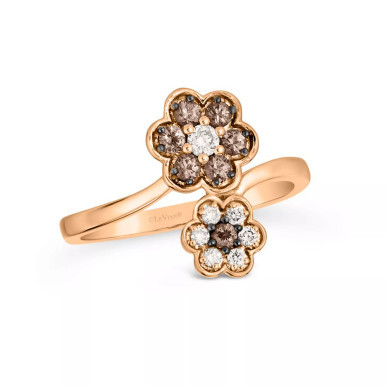 Chocolate Diamond® & Vanilla Diamonds® Ring (3/8 ct. t.w.) in 14k Rose, Yellow or White Gold