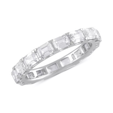 Certified Lab Grown Diamond Emerald-Cut Eternity Band (3 ct. t.w.) in 14k Gold