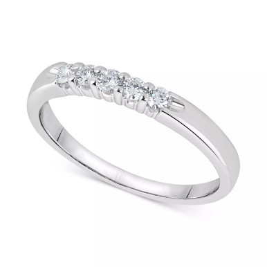 Diamond Five-Stone Ring (1/4 ct. t.w.) in 14k White Gold