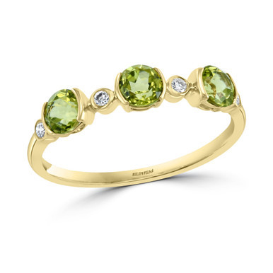 EFFY® Peridot (7/8 ct. t.w.) & Diamond (1/20 ct. t.w.) Ring in 14k Gold