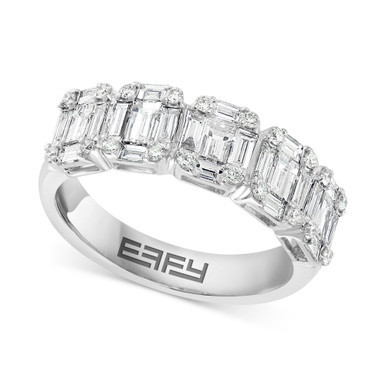 EFFY® Diamond Baguette Cluster Ring (1-1/4 ct. t.w.) in 18k White Gold