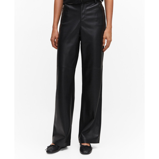 Women's Leather Effect High Waist Pant