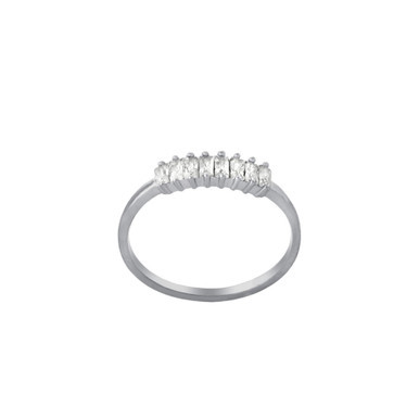 Cubic Zirconia Ring Band (3/4 ct. t.w.) in Sterling Silver