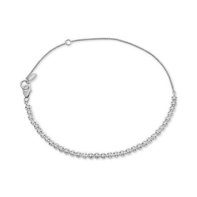 Diamond Tennis Bolo Anklet (1/2 ct. t.w.) in Sterling Silver, Created for Macy's