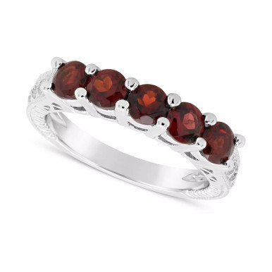 Garnet (1-1/2 ct. t.w.) Ring in Sterling Silver (Also Available in Peridot & White Topaz)
