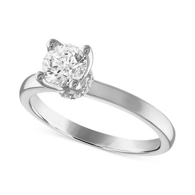 Certified Diamond Solitaire Engagement Ring (3/4 ct. t.w.) in 14k White Gold featuring diamonds with the De Beers Code of Origin, Created for Macy's