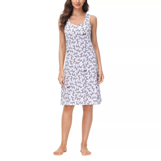 Women's Printed Sleeveless Sleepshirt Nightgown