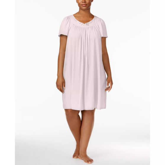 Plus Size Tricot Flutter Sleeve Short Gown