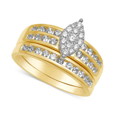 Diamond Marquise-Cluster Bridal Set (3/4 ct. t.w.)