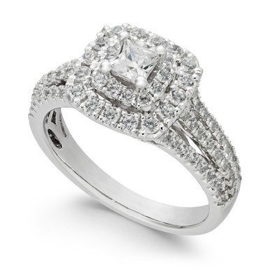 Diamond Princess Cut Engagement Ring (1 ct. t.w.) in 14k White Gold