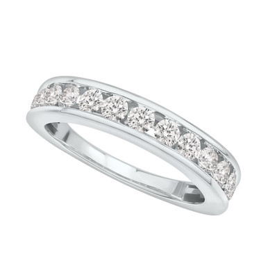 Certified Diamond Channel Band (2 ct. t.w.) in 14K White Gold