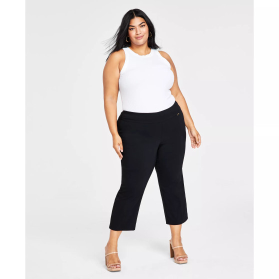 Plus Size Mid-Rise Pull-On Capri Pants, Created for Macy's