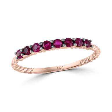 Ruby Stack Ring (1/3 ct. t.w.) in 14k Rose Gold