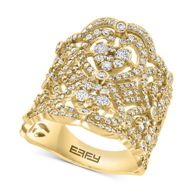 EFFY® Diamond Filigree Heart Statement Ring (2 ct. t.w.) in 14k Gold
